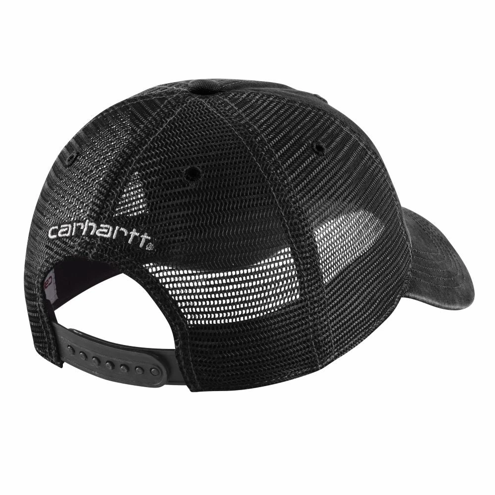 'Carhartt' Men's Adjustable Canvas Mesh-Back Cap - Black 'Carhartt' Men's Adjustable Canvas Mesh-Back Cap - Black -Carhartt