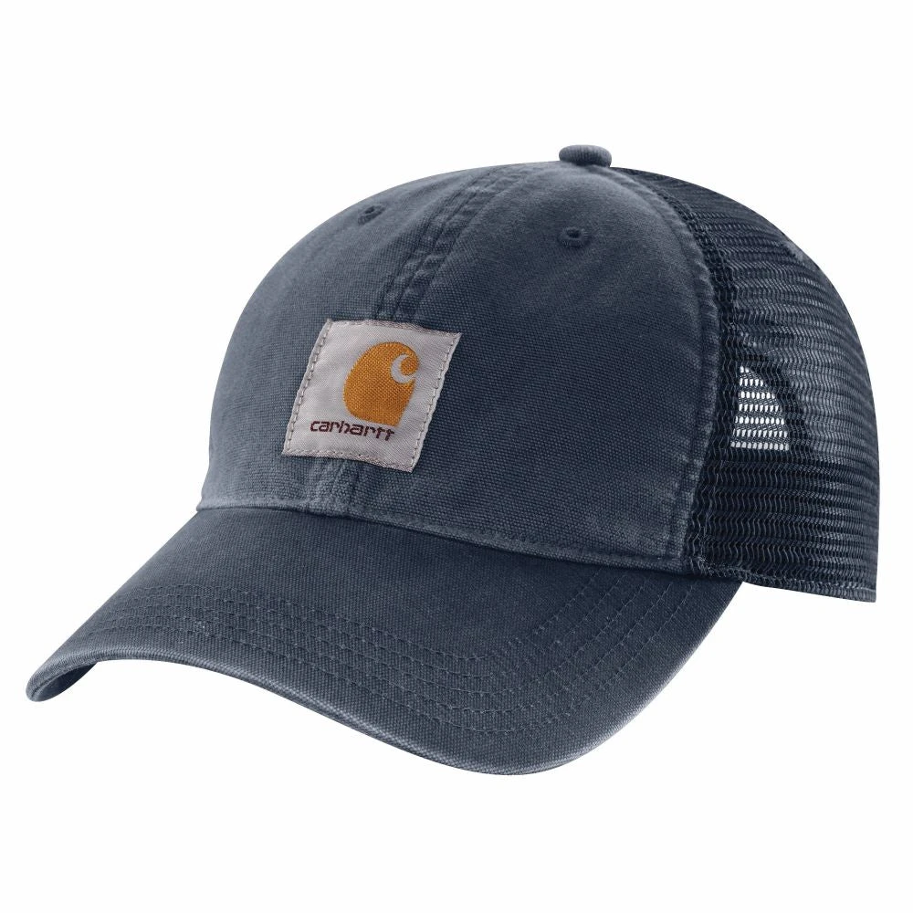 'Carhartt' Men's Adjustable Canvas Mesh-Back Cap - Navy 'Carhartt' Men's Adjustable Canvas Mesh-Back Cap - Navy -Carhartt