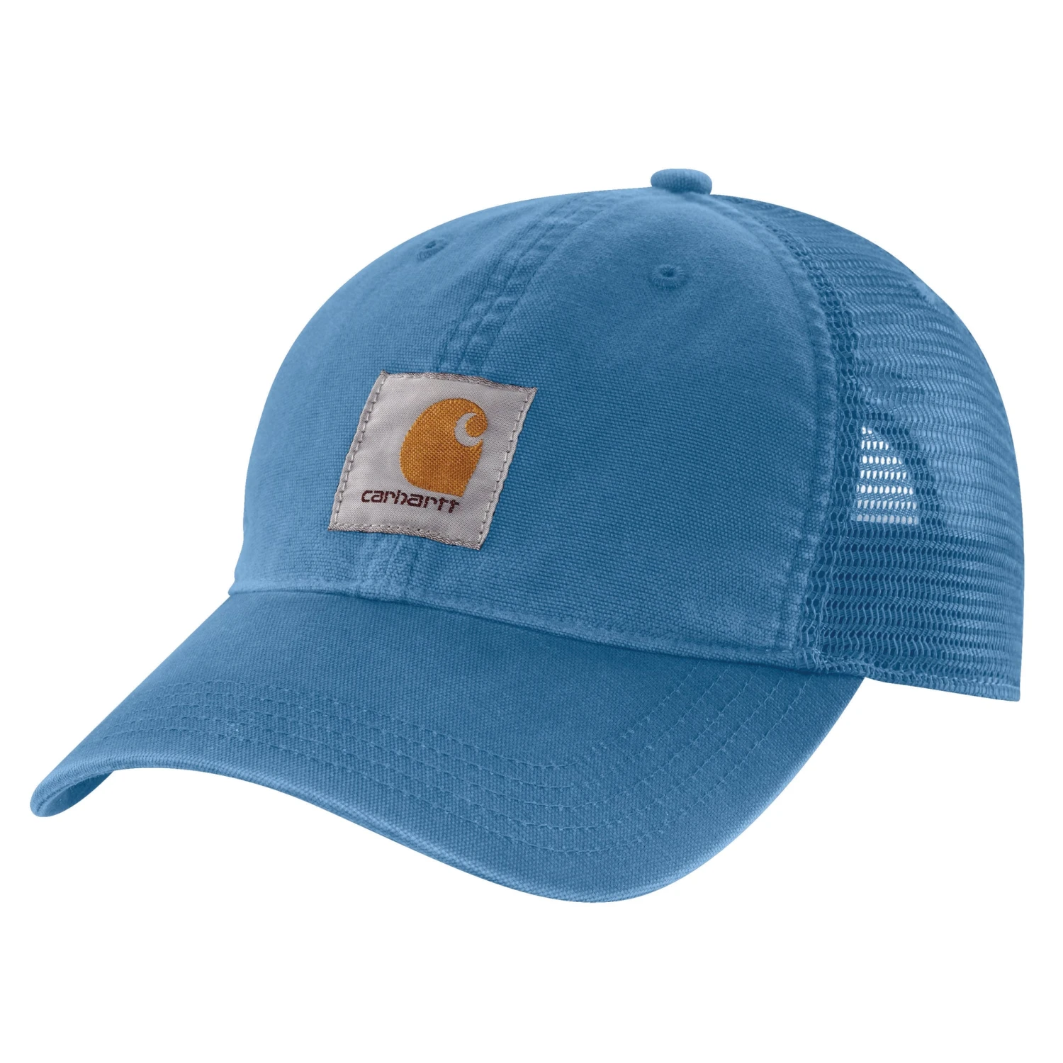 'Carhartt' Men's Adjustable Canvas Mesh-Back Cap - Blue Lagoon 'Carhartt' Men's Adjustable Canvas Mesh-Back Cap - Blue Lagoon -Carhartt