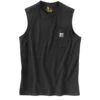 'Carhartt' Men's Relaxed Fit Heavyweight Sleeveless Pocket Tee - Black -Carhartt 100374 001 S19 1024x1024@2x