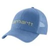 'Carhartt' Men's Canvas Mesh-Back Logo Graphic Cap - Blue Lagoon -Carhartt 101195 429 MS22 1024x1024@2x