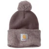 'Carhartt' Women's Knit Pom Pom Cuffed Beanie - Blackberry -Carhartt 102240 V26 WF22 e 1024x1024@2x