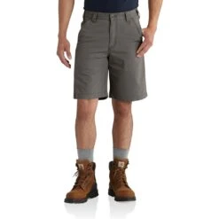 'Carhartt' Men's Rugged Flex® Relaxed Fit Canvas Work Short - Gravel
