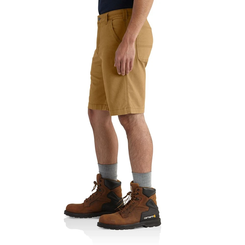 'Carhartt' Men's Rugged Flex® Relaxed Fit Canvas Work Short - Hickory 'Carhartt' Men's Rugged Flex® Relaxed Fit Canvas Work Short - Hickory -Carhartt