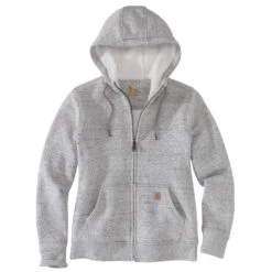 'Carhartt' Women's Clarksburg Sherpa-lined Full Zip Hoodie - Asphalt Heather -Carhartt 102787 E07 WF21 e 1024x1024@2x