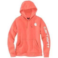 'Carhartt' Women's Clarksburg Logo Sleeve Graphic Hoodie - Electric Coral 4 'Carhartt' Women's Clarksburg Logo Sleeve Graphic Hoodie - Electric Coral -Carhartt 102791 Q48 WS23 e V2 1024x1024@2x
