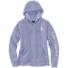 'Carhartt' Women's Clarksburg Logo Sleeve Graphic Hoodie - Soft Lavender Heather -Carhartt 102791 V45 WF22 e 1 1024x1024@2x