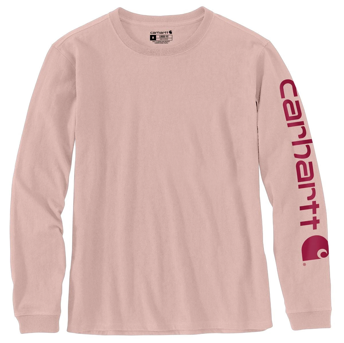 'Carhartt' Women's Workwear Logo Sleeve T-Shirt - Ash Rose 'Carhartt' Women's Workwear Logo Sleeve T-Shirt - Ash Rose -Carhartt