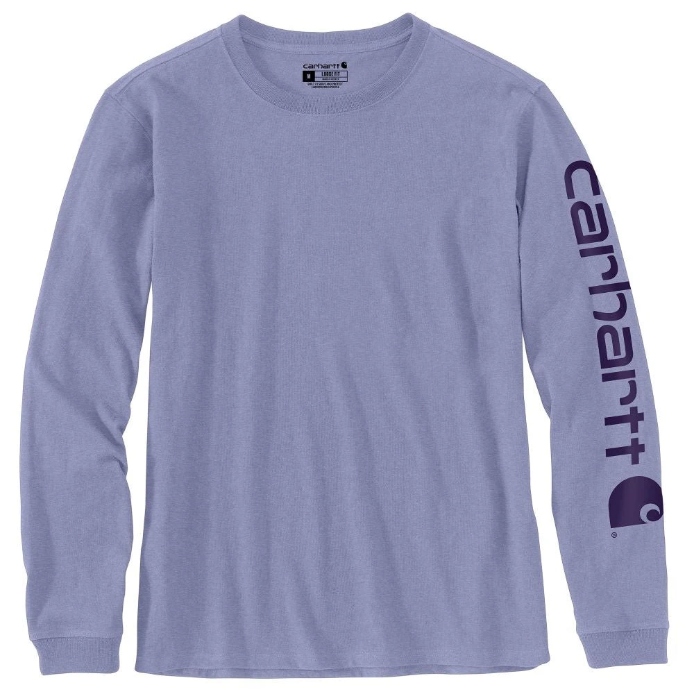 'Carhartt' Women's Workwear Logo Sleeve T-Shirt - Soft Lavender Heather 'Carhartt' Women's Workwear Logo Sleeve T-Shirt - Soft Lavender Heather -Carhartt