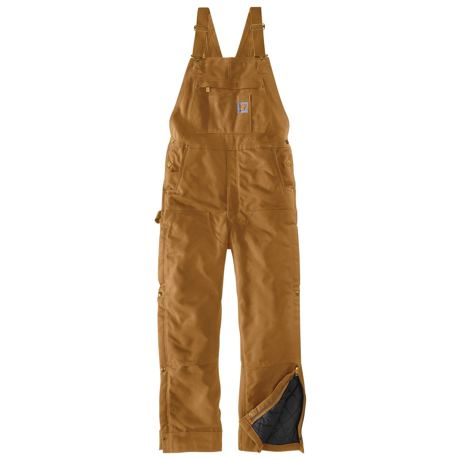 'Carhartt' Men's Loose Fit Firm Duck Insulated Bib Overall - Brown 'Carhartt' Men's Loose Fit Firm Duck Insulated Bib Overall - Brown -Carhartt