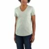 'Carhartt' Women's Relaxed Midweight V-Neck T-Shirt - Tinted Sage Heather -Carhartt 104406G28 1024x1024@2x