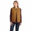 'Carhartt' Women's Rugged Flex Canvas Insulated Rib Collar Vest - Carhartt Brown 1 'Carhartt' Women's Rugged Flex Canvas Insulated Rib Collar Vest - Carhartt Brown -Carhartt 104423BRN WF20 CM 1024x1024@2x
