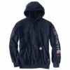 'Carhartt' Men's Flame-Resistant Force® Midweight Logo Sweatshirt - Navy -Carhartt 104505 I26 MS22 1024x1024@2x