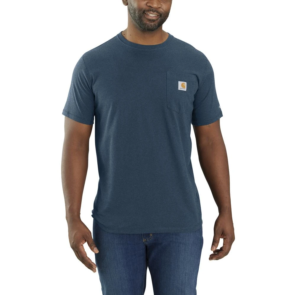 'Carhartt' Men's Force® Relaxed Fit Midweight Pocket T-Shirt - Light Huron Heather 'Carhartt' Men's Force® Relaxed Fit Midweight Pocket T-Shirt - Light Huron Heather -Carhartt