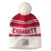 'Carhartt' Adult Knit Pom Pom Cuffed Logo Beanie - Red / White 1 'Carhartt' Adult Knit Pom Pom Cuffed Logo Beanie - Red / White -Carhartt 105168 600 MF21 e 1024x1024@2x