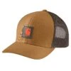 Carhartt Men's Rugged Flex Twill Mesh-Back Logo Patch Cap - Carhartt Brown -Carhartt 105216 BRN MF22 e 2 1024x1024@2x