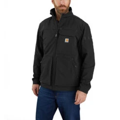 'Carhartt' Men's Super Duxâ„¢ Relaxed Fit Lightweight Mock Neck Jacket-Level 1 Warm Rating - Black