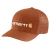 'Carhartt' Men's Rugged Flex Fitted Canvas Mesh-Back Logo Graphic Cap - Burnt Sienna -Carhartt 105353 227 Mf22 e 2 1024x1024@2x