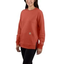 'Carhartt' Women's Force® Lightweight Sweatshirt - Desert Orange Heather