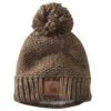 'Carhartt' Women's Rib Knit Sherpa-Lined Pom Pom Beanie - Coffee -Carhartt 105469 205 WF22 e 1024x1024@2x
