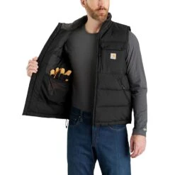 'Carhartt' Men's Montana Loose Fit Insulated Vest - Black -Carhartt 105475 N04 AVR MF22 b 1024x1024@2x