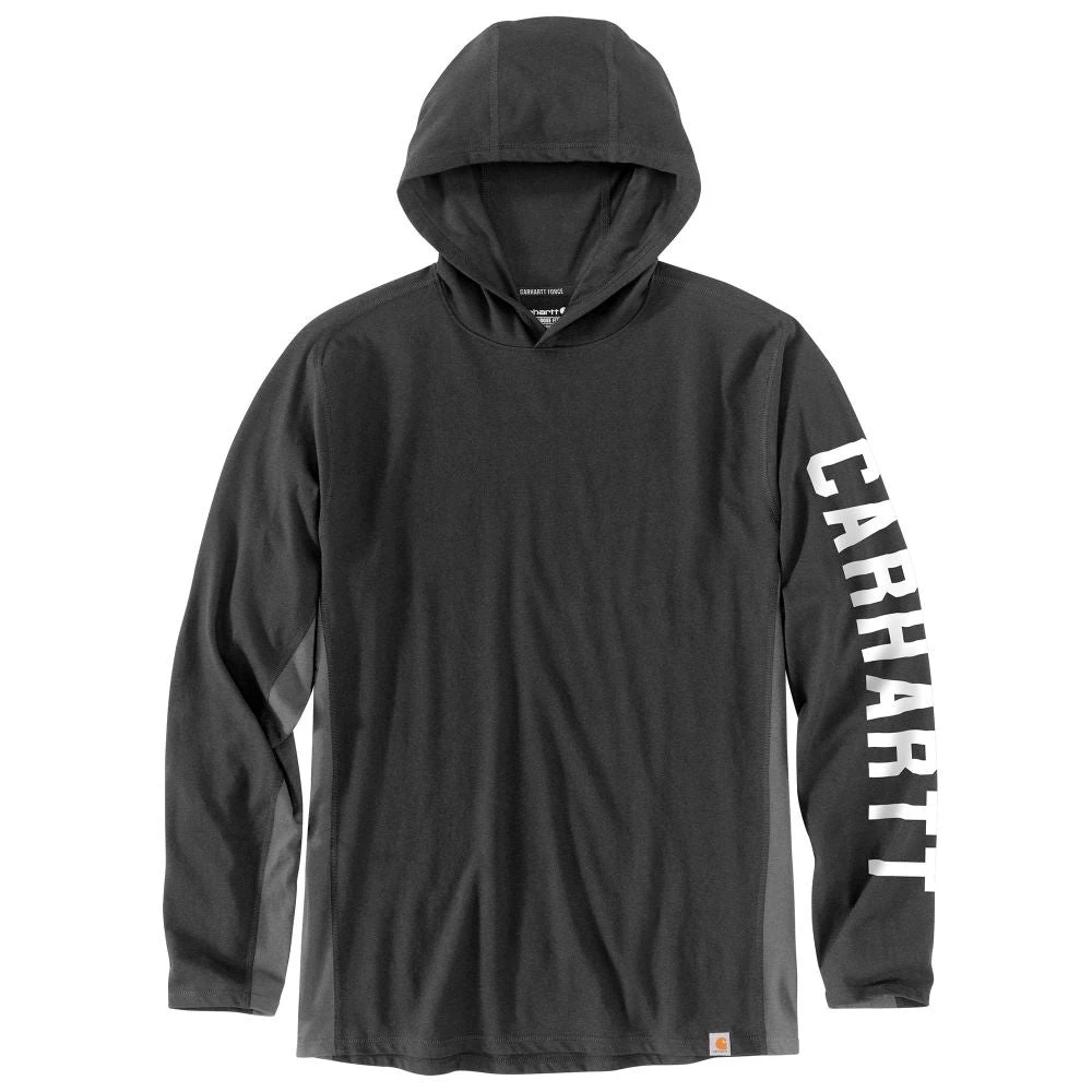 'Carhartt' Men's Force Midweight Hooded T- Shirt - Carbon Heather 'Carhartt' Men's Force Midweight Hooded T- Shirt - Carbon Heather -Carhartt