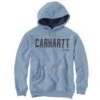 'Carhartt' Men's Midweight Felt Logo Hoodie - Alpine Blue Heather -Carhartt 105494 H74 MF22 e 2 1024x1024@2x