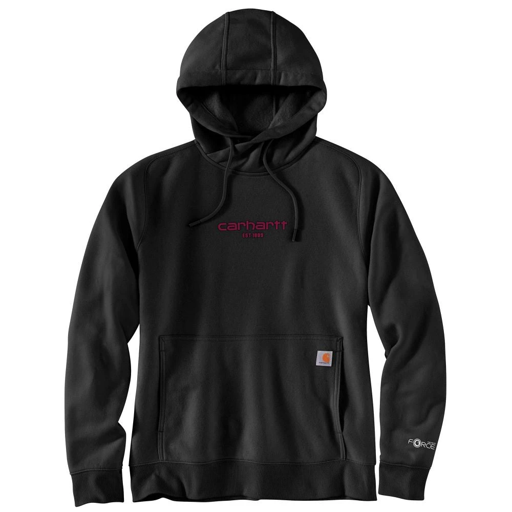 'Carhartt' Women's Force® Lightweight Graphic Hoodie - Black 'Carhartt' Women's Force® Lightweight Graphic Hoodie - Black -Carhartt