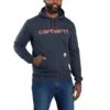 'Carhartt' Men's Rain Defender® Midweight Logo Graphic Hoodie - Navy -Carhartt 105679 472 MF22 b 1024x1024@2x