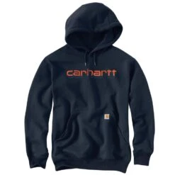 'Carhartt' Men's Rain Defender® Midweight Logo Graphic Hoodie - Navy 3 'Carhartt' Men's Rain Defender® Midweight Logo Graphic Hoodie - Navy -Carhartt 105679 472 MF22 e 1024x1024@2x