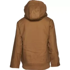 Kids' Carhartt Zip Front Flannel Quilt Lined Hooded Active Jacket -Carhartt 19487005651 2