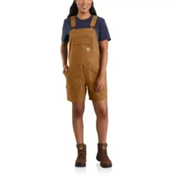Women's Carhartt Rugged Flex Relaxed Fit Canvas Short Overalls