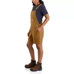 Women's Carhartt Rugged Flex Relaxed Fit Canvas Short Overalls -Carhartt 19583612466 2