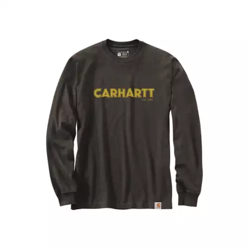 Men's Carhartt Loose Fit Heavyweight Logo Graphic Long-Sleeve Shirt Men's Carhartt Loose Fit Heavyweight Logo Graphic Long-Sleeve Shirt -Carhartt 19583622313