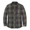 Men's Carhartt Rugged Flex Relaxed Fit Midweight Flannel Long Sleeve Shirt -Carhartt 19583637261