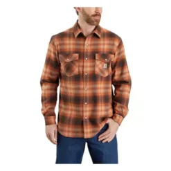 Men's Carhartt Rugged Flex Relaxed Fit Midweight Flannel Snap-Front Shirt