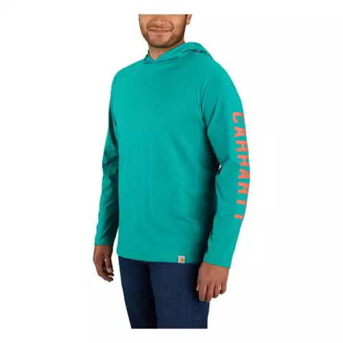 Men's Carhartt Force Relaxed Fit Midweight Long-Sleeve Logo Graphic Hooded T-Shirt Men's Carhartt Force Relaxed Fit Midweight Long-Sleeve Logo Graphic Hooded T-Shirt -Carhartt 19583652433