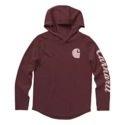 Girls' Carhartt Long-Sleeve Hooded T-Shirt