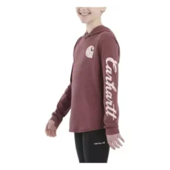 Girls' Carhartt Long-Sleeve Hooded T-Shirt -Carhartt 19621928500 2