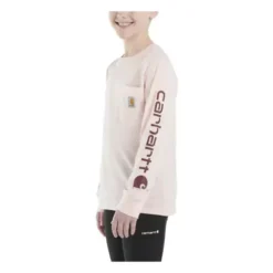 Girls' Carhartt Long-Sleeve Graphic Pocket T-Shirt -Carhartt 19621928517 2