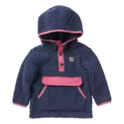 Toddler Girls' Carhartt Fleece Hoodie 1/4 Snap Pullover