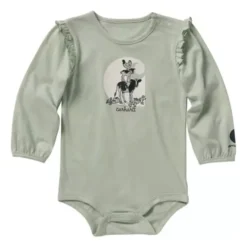 Baby Girls' Carhartt Long-Sleeve Farm Animal Onesie