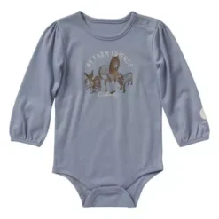 Baby Girls' Carhartt Long-Sleeve My Farm Friends Onesie