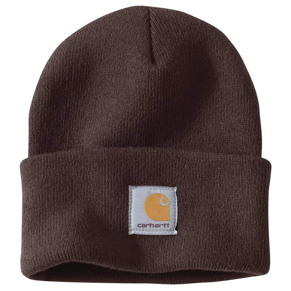 'Carhartt' Acrylic Knit Watch Hat - Dark Brown 'Carhartt' Acrylic Knit Watch Hat - Dark Brown -Carhartt