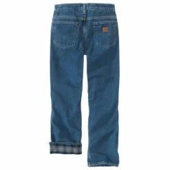 'Carhartt' Men's Relaxed Fit Heavyweight Flannel-Lined 5 Pocket Jean - Darkstone -Carhartt B172 DST Back MS22 1024x1024@2x