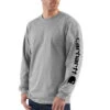 'Carhartt' Men's Heavyweight Sleeve Logo T-Shirt - Heather Grey -Carhartt K231HGY MF18 1024x1024@2x