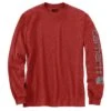 'Carhartt' Men's Heavyweight Sleeve Logo T-Shirt - Chili Pepper Heather -Carhartt K231 R66 MF22 e 1024x1024@2x