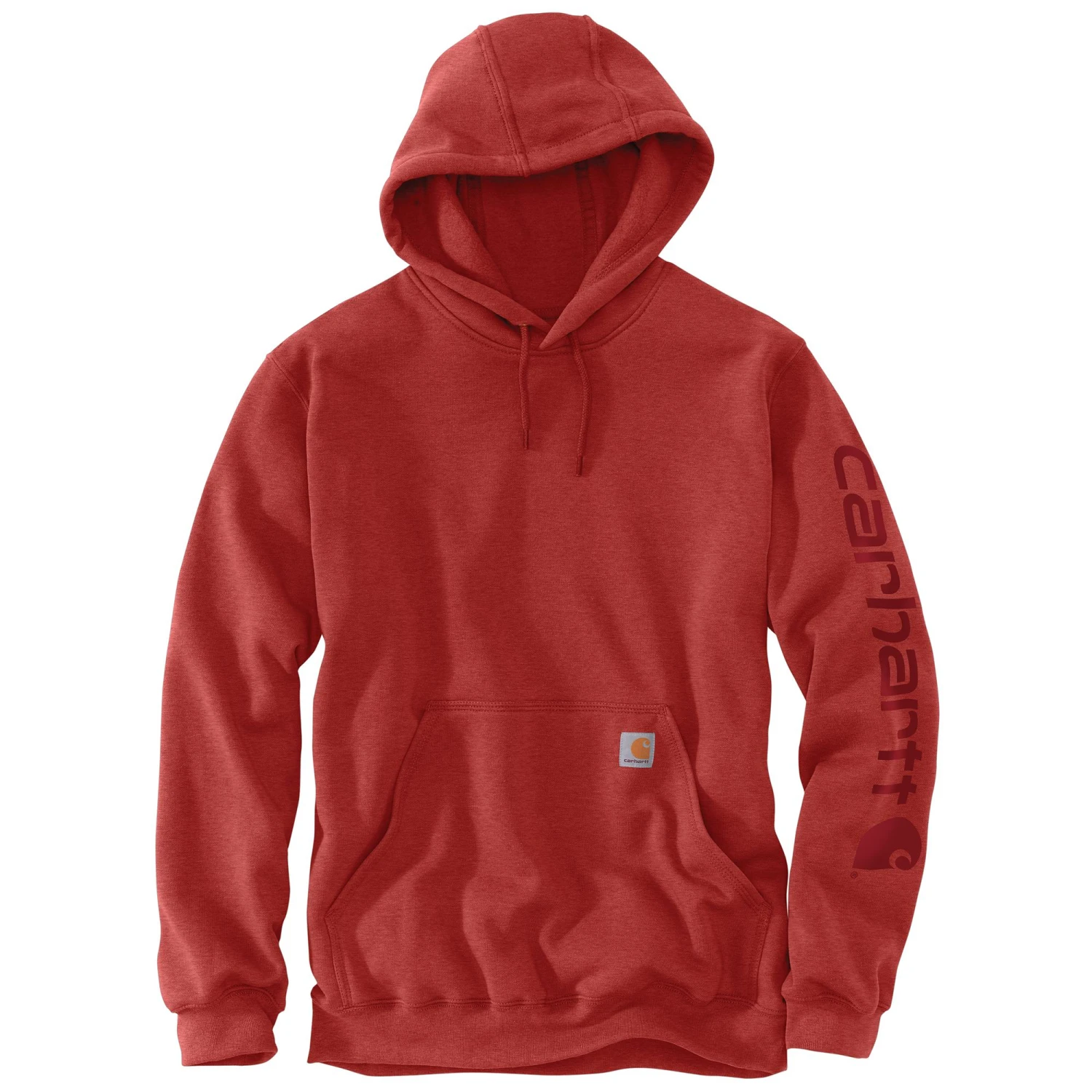 'Carhartt' Men's Midweight Logo Hoodie - Chili Pepper Heather 'Carhartt' Men's Midweight Logo Hoodie - Chili Pepper Heather -Carhartt