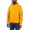'Carhartt' Men's Midweight Logo Sleeve Hoodie - Solar Yellow Space Dye