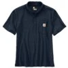 'Carhartt' Men's Loose Fit Midweight Short Sleeve Contractor Pocket Polo - Navy -Carhartt K570 NVY MF20 1 1024x1024@2x